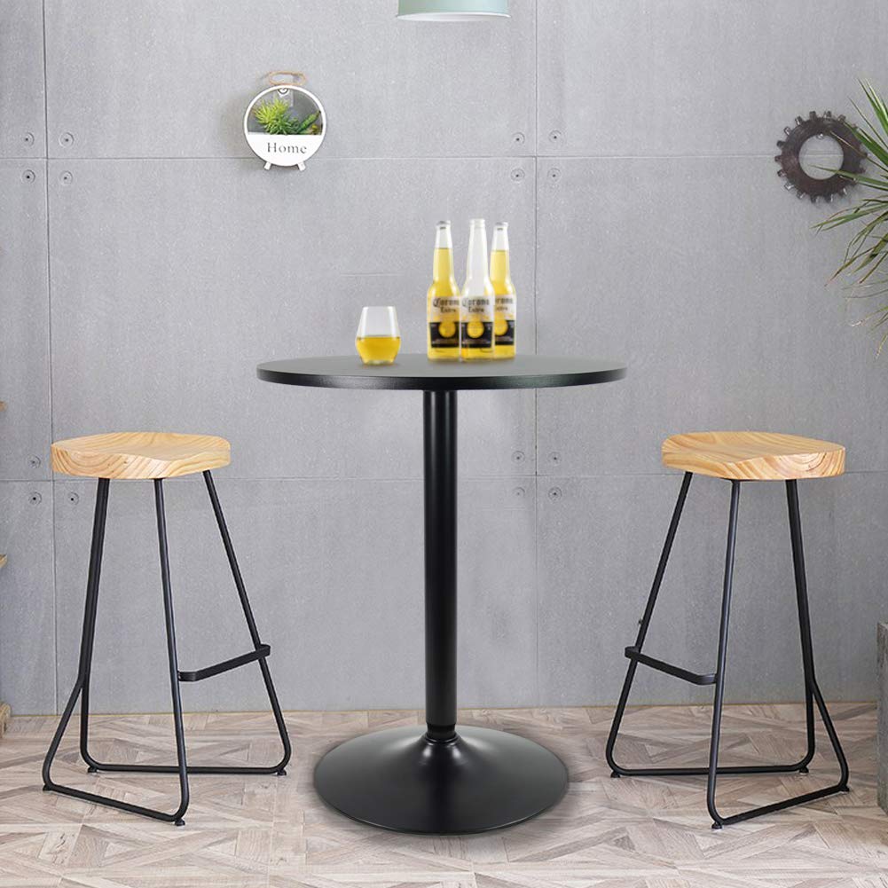 KKTONER Round Bar Table 60CM Top for Cocktail Bar Pub Coffee Tea Dining Bistro outdoor Table (74CM H)