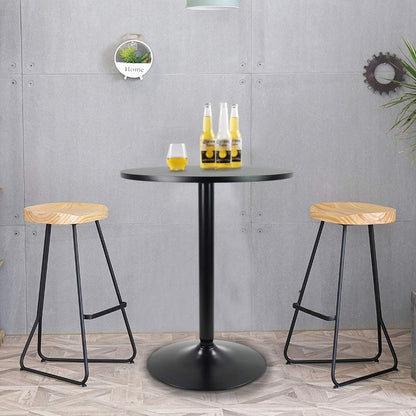 KKTONER Round Bar Table 60CM Top for Cocktail Bar Pub Coffee Tea Dining Bistro outdoor Table (74CM H)