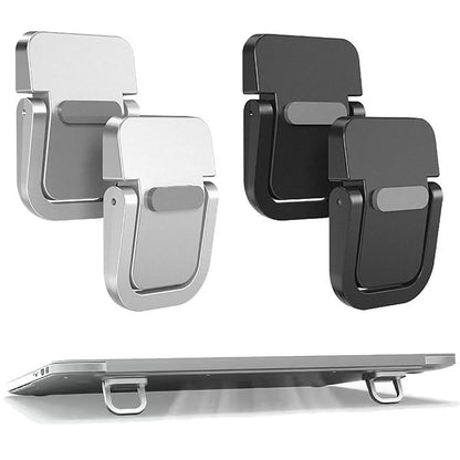 Jidyllic Mini Foldable Laptop Stand for Desk,4-Pack Dual-Tilt Mini Keyboard Stand, Invisible Foldable Computer Support for Desk with Anti-Slip Base