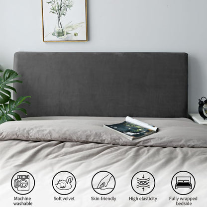 Caijin Bed Headboard Covers Slipcover, Stretch Bed Headboard Covers, Dustproof Protector Cover for Linen Fabric Upholstered Headboard