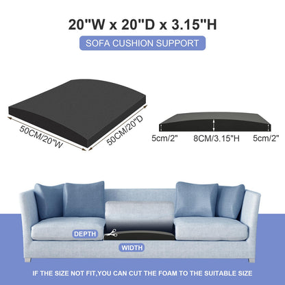 LIROPAU 50 x 50 x 8 cm Foam Cushion Couch Cushion Support