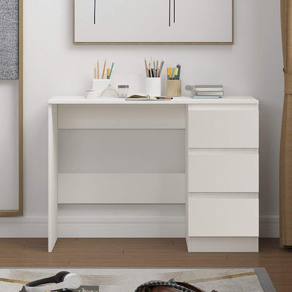 FWStyle Modern 3 Drawer Dressing Table, Matt White