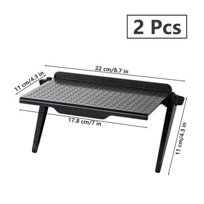 FORYNXHWIN 2 Pcs TV Top Shelf - Adjustable Screen Top Shelf, Computer Monitor Flat Panel Mount, Perfect for Cable Boxes, Media Boxes, Remote Controls