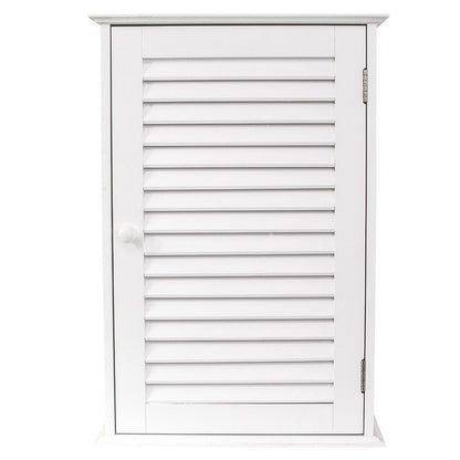 Bath Vida Liano Bathroom Cabinet Single Door Shutter Wall Mounted Storage, White
