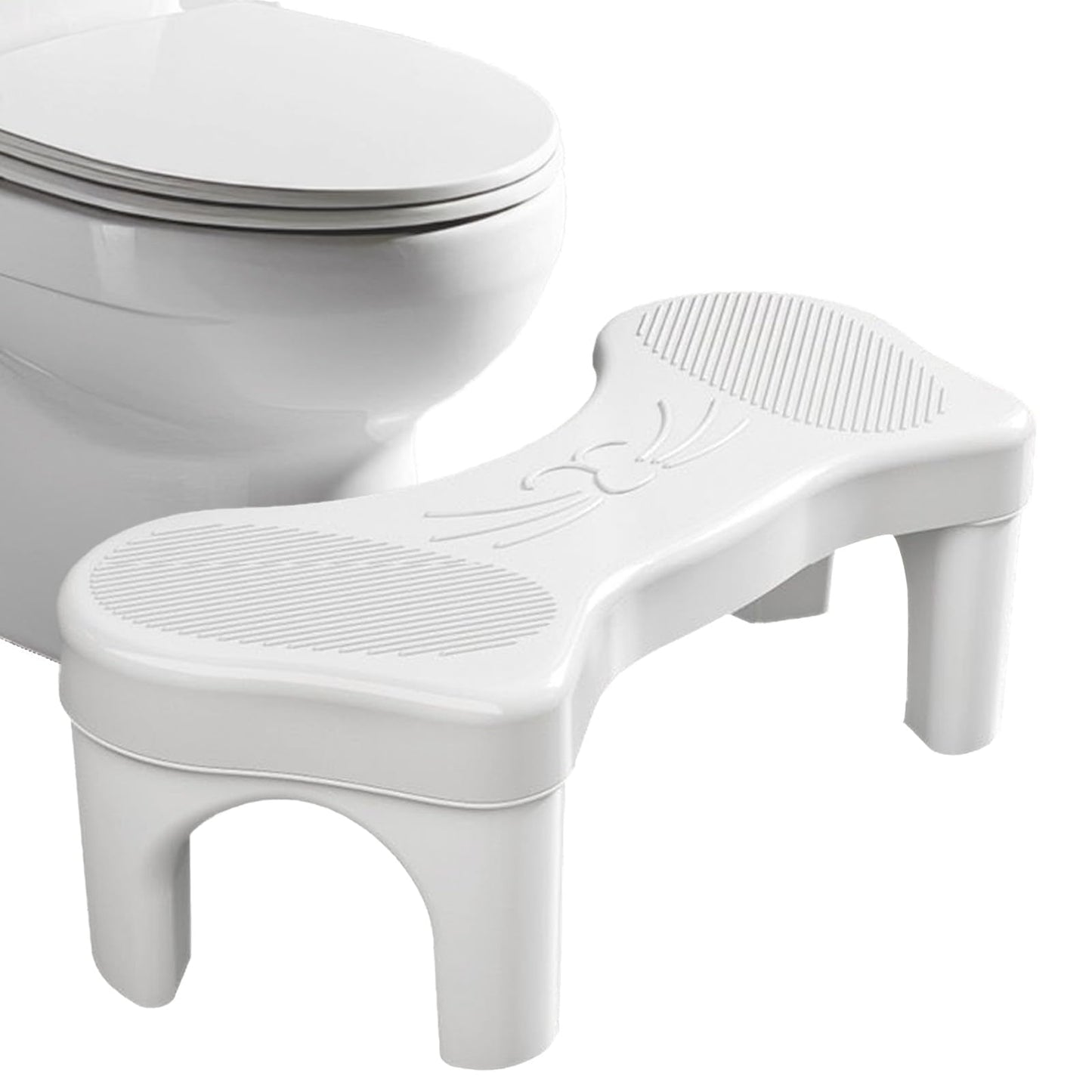 Toilet Stool for Adults, Non-Slip Bathroom Stool, Comfortable Toilet Footrest for Natural Bowel Movements, 40x20x13.4cm