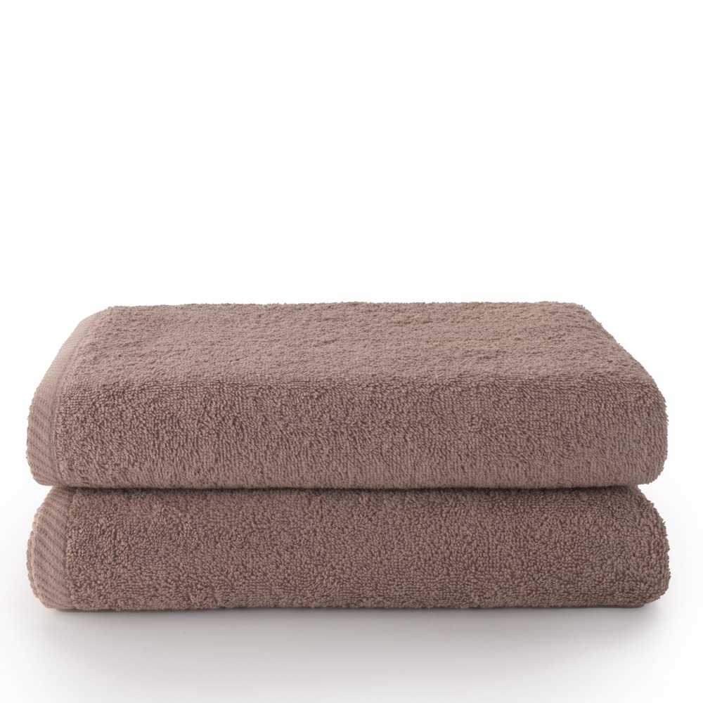 Top Towel - Plus - Large Bath Towels - Bath Towels - 2 Shower Towels - 100 x 150 cm 100% Cotton - Vison