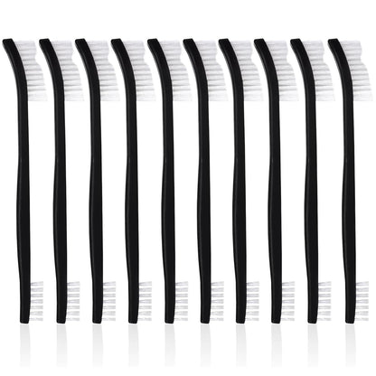 10 PCS Small Cleaning Brushes Set, Double-Ended Nylon Detailing Crevice Brush 7Inch All Purpose Stiff Bristles Brushes for Kitchen Sink Bathroom Gaps