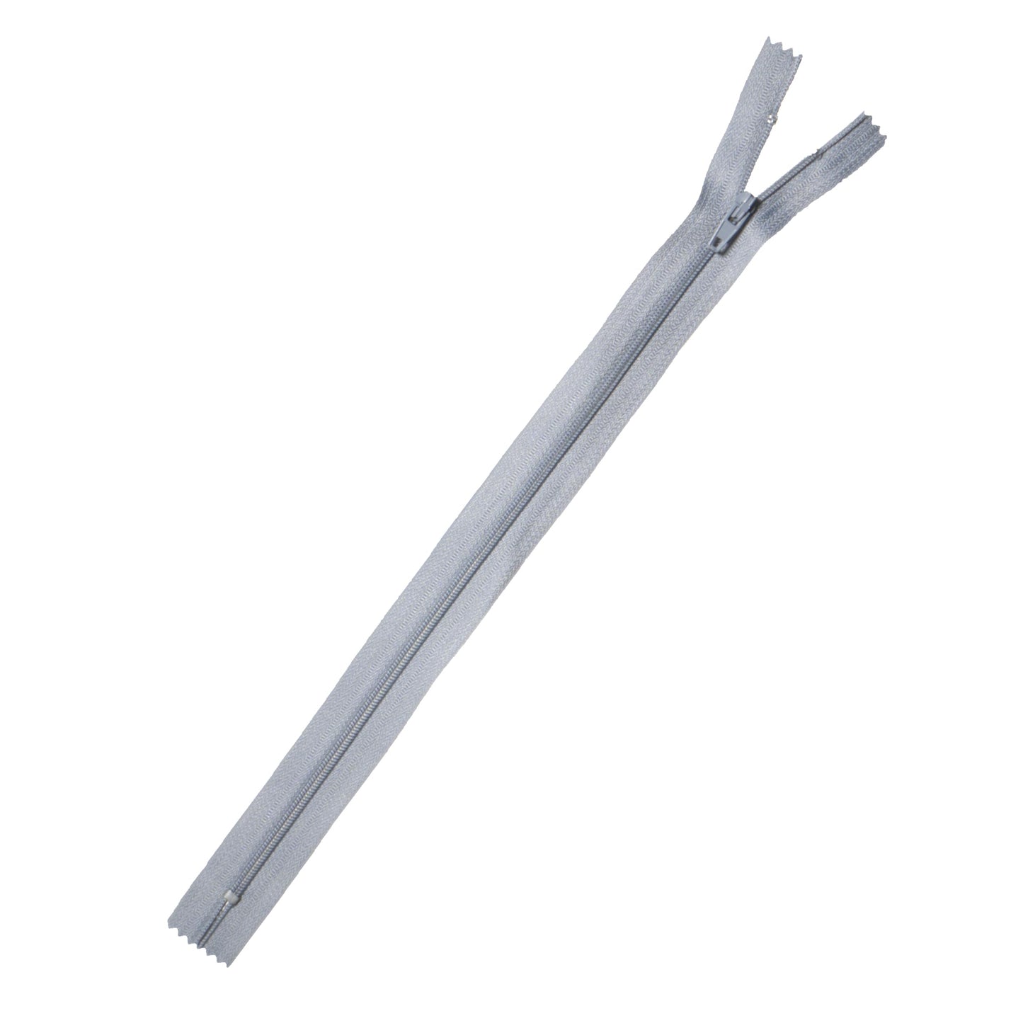 Trimz 35cm (~14inch) Grey one Way end Stop Zip with 4mm Teeth 1 Pcs, Polyester, 35 cm