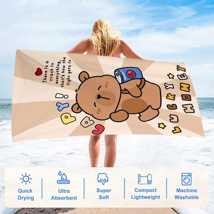 Spiritzohic Capybara Beach Towels, Capybara Bath Towels Swimming Towel Quick Dry Microfibre Towel Sandproof Beachs BathTowels for Swimming, Travel