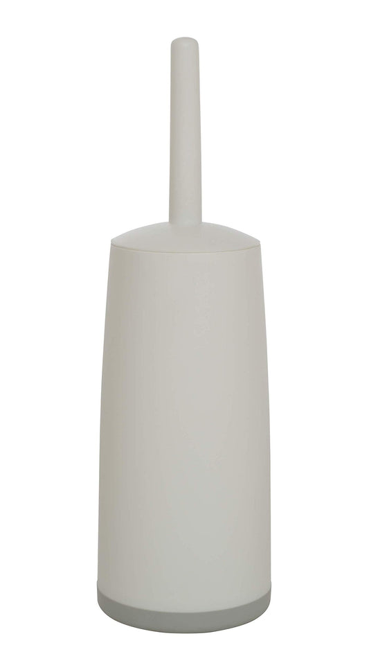 CleanPEAK Toilet Brush with Holder, Replacement Head, Hand Guard and Non-Slip Base for Bathrooms ? White