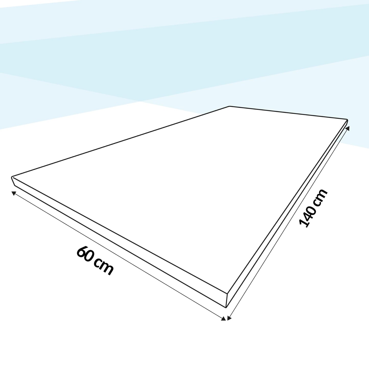 POKAR Table Top 140x60 cm | Desk Top 25 mm Thick | Perfect for Height Adjustable Standing Desk or Dining Table DIY | Durable Laminated Table Top