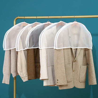 10Pack Shoulder Covers Clothing Hanger Covers for Clothes Plastic Garment Bags for Closet Storage Suit, Coats, Jackets, Dress Closet Storage