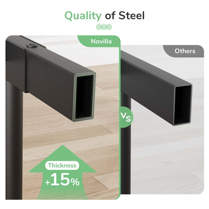 Novilla 30.5cm Metal Bed Frame with Headboard and Footboard, Steel Slat Support, Mattress Foundation Non-Slip Design, Easy Assembly
