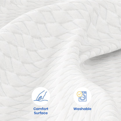 WOWTTRELAX Memory Foam Mattress Topper Single Bed, 3 IN Dual-Layer Extra Thick, Flexible Ventilated Design With Washable & Removable Knitting Cover,