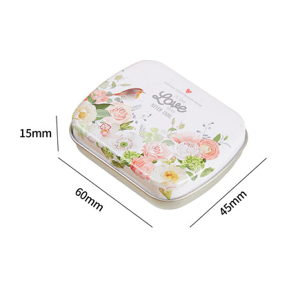 8Pcs Small Tin Box with Lids for Women Rectangular Iron Pocket Tea Mini Metal Boxes Portable Storage or Gift for Jewelry Pills Earplugs Beads and
