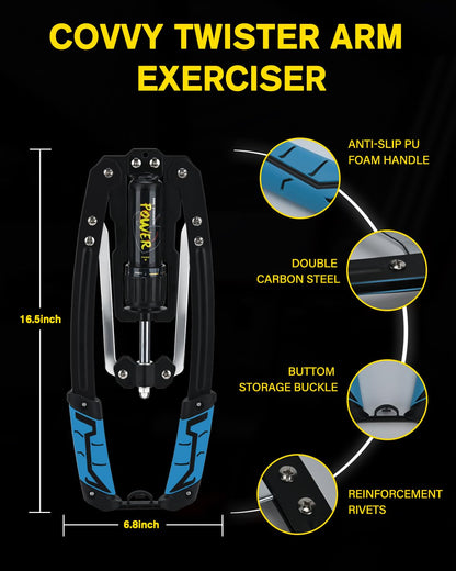 COVVY Twister Arm Exerciser,Adjustable 22-440lbs Hydraulic Power Exerciser,Shoulder Muscle Training Fitness Equipment,Arm Enhanced Exercise