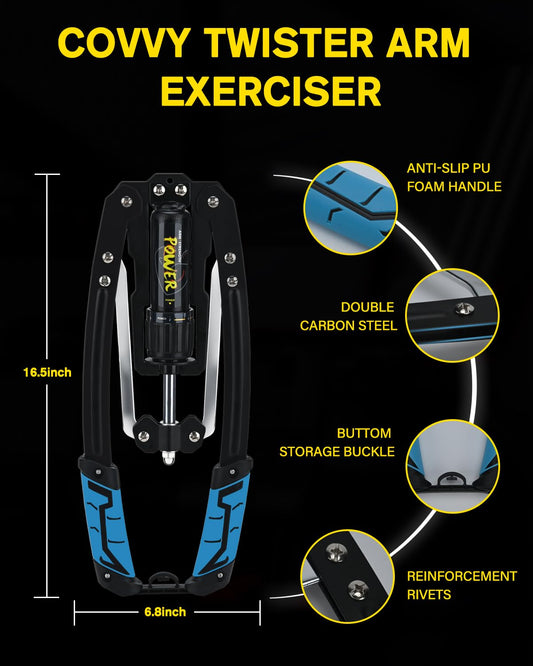 COVVY Twister Arm Exerciser,Adjustable 22-440lbs Hydraulic Power Exerciser,Shoulder Muscle Training Fitness Equipment,Arm Enhanced Exercise