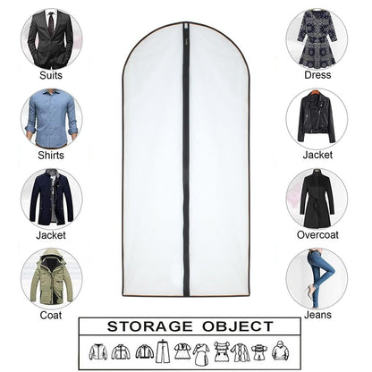 Clothes Covers Protector Bags Translucent Dustproof MothProof Anti-mite Breathable Zipper Dresses Bags Garment Bags Dress Suits Covers for hanging