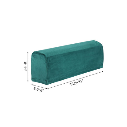sourcing map Stretch Sofa Armrest Covers Dark Green 2 Pcs