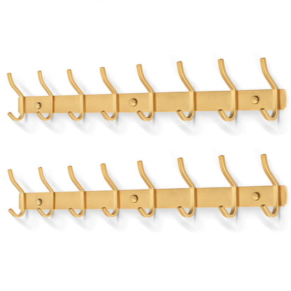 MEIJO Coat Hooks Wall Mounted, Coat Rack Wall Mounted Stainless Steel Heavy Duty Wall Hook, Coat Hooks for Door, Bedroom, Bathroom, Kitchen