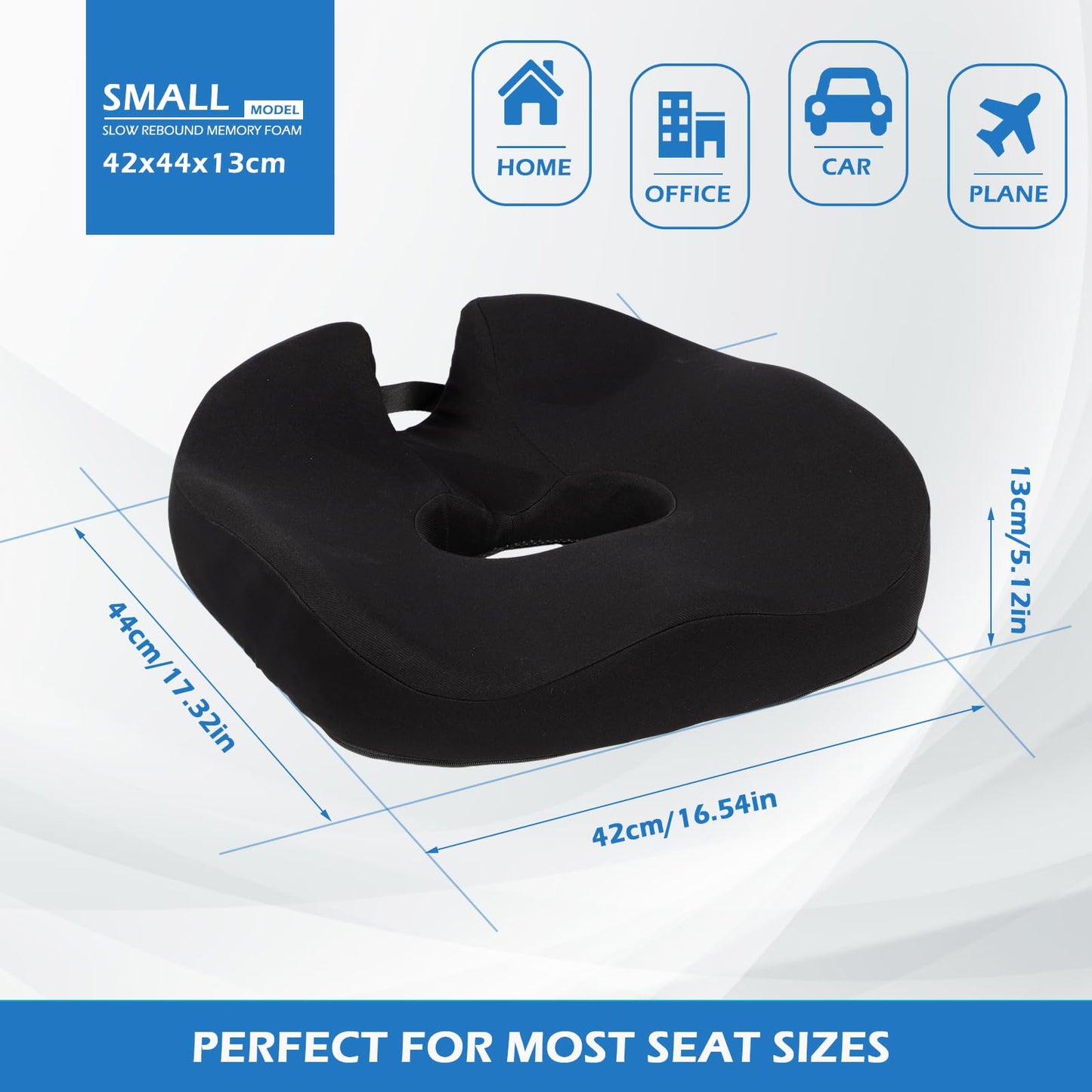 Donut Seat Cushion for Coccyx, Office Chair Cushions for Sciatica & Back,Hip Pain Relief,Memory Foam Orthopedic Cushion for Tailbone
