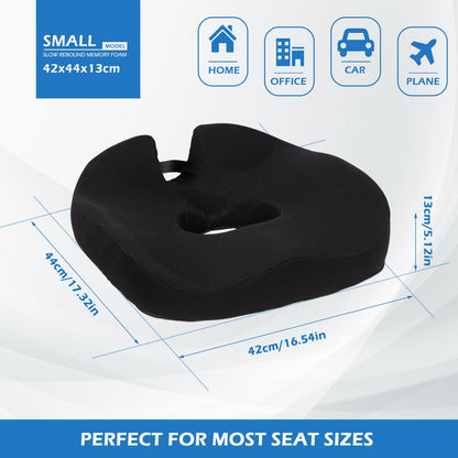 Donut Seat Cushion for Coccyx, Office Chair Cushions for Sciatica & Back,Hip Pain Relief,Memory Foam Orthopedic Cushion for Tailbone