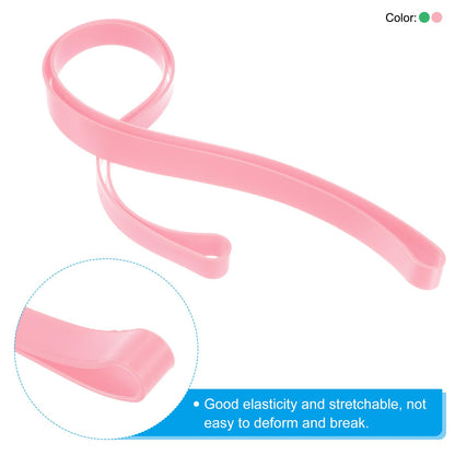 PATIKIL Towel Bands, 10 Pack Elastic Towel Clips Cruise Essentials Silicone Beach Towel Straps for Beach Pool Cruise Chairs, Green, Pink