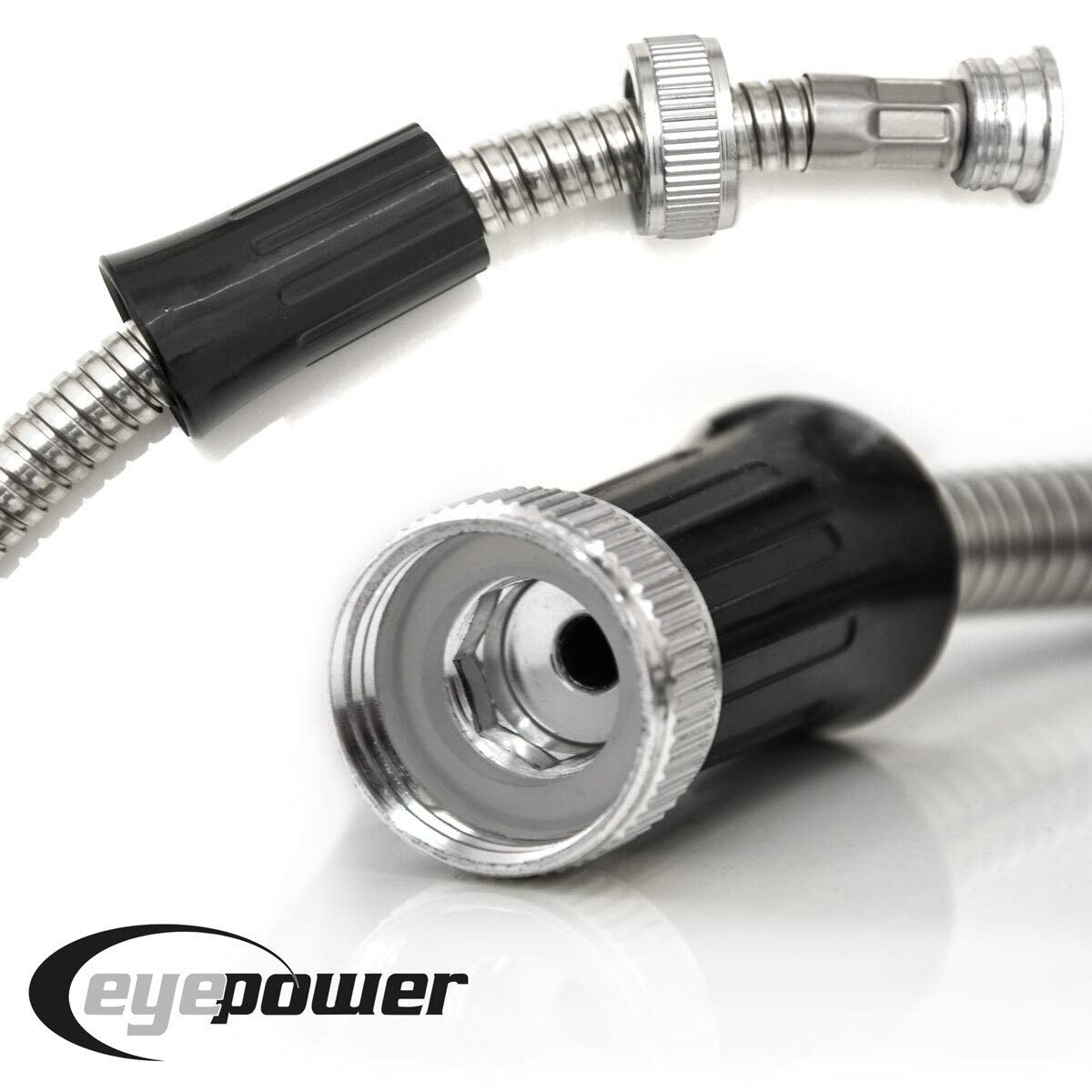 EYEPOWER 7.5m Kink-free Garden Hose 25ft Stainless Steel Water Hose Pipe Flexible Silver