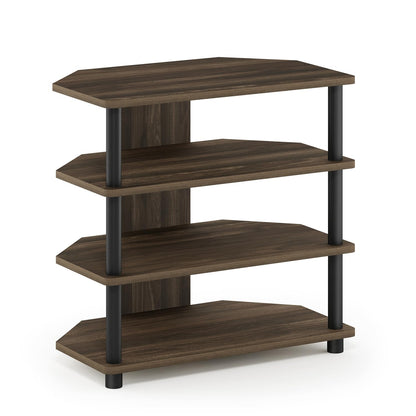 Furinno ECON TV Stand, 4-Tier Petite Entertainment Center, TV Console for TV up to 32 Inch, Easy Assembly, for Living Room, Bedroom, Columbia Walnut