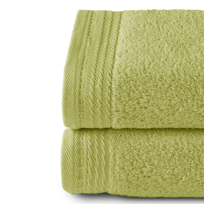 Top Towel - Premium - Large Bath Towels - Bath Towels - 2 Face Towels or Bidet -30x50cm - 100% Cotton - 600g - Lime