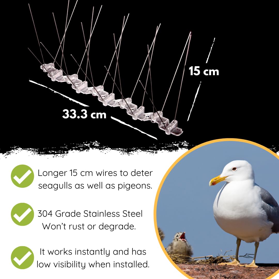 Defender Bird Spikes | Seagull Deterrent Kit | Install Guide & Glue | 3 Metre