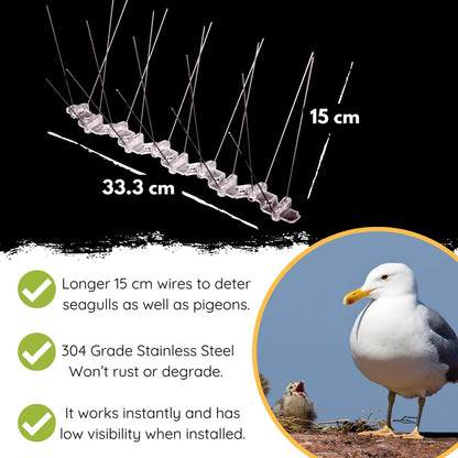 Defender Bird Spikes | Seagull Deterrent Kit | Install Guide & Glue | 3 Metre