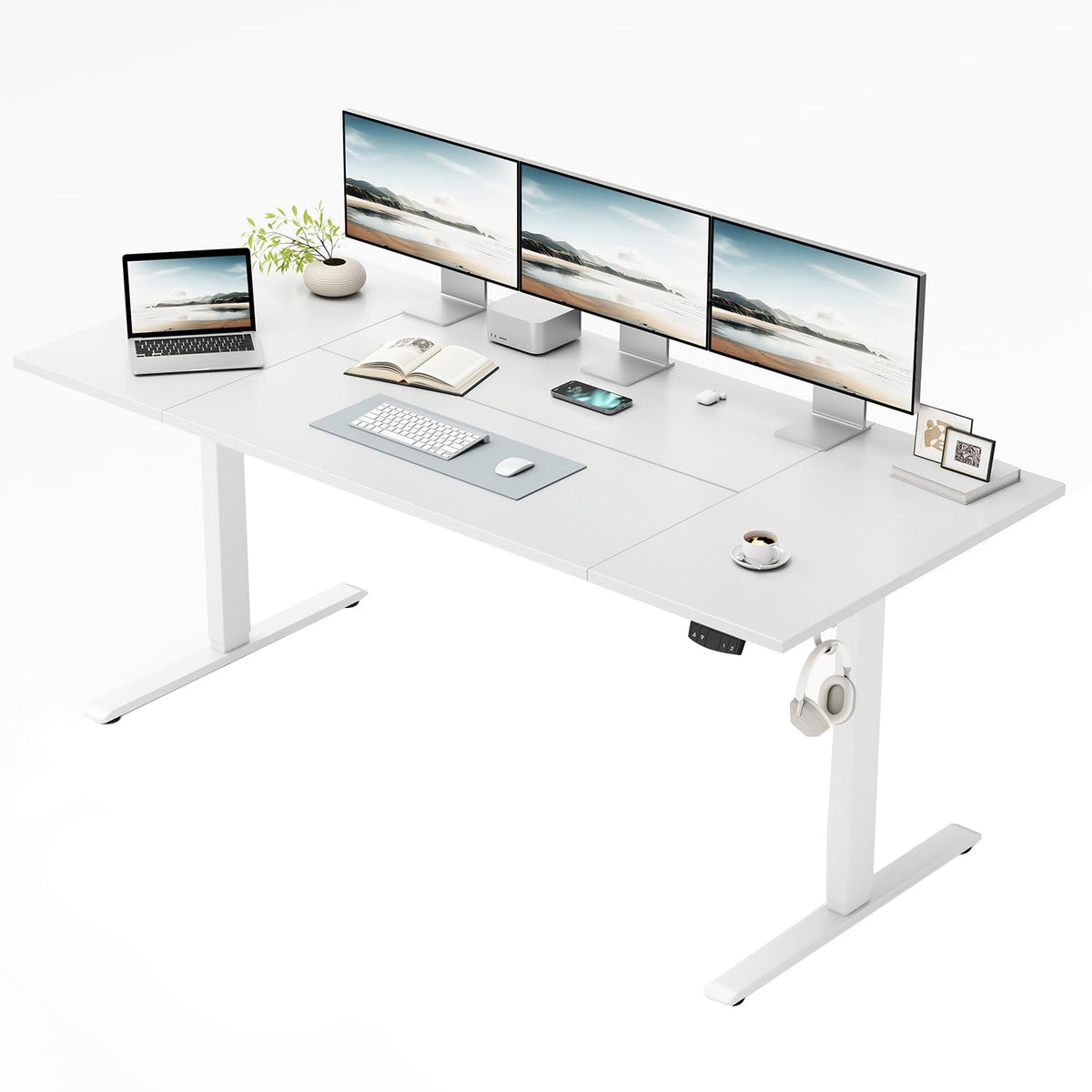 Klicelor Height Adjustable Electric Desk, 2 Memory Buttons, 140x80cm