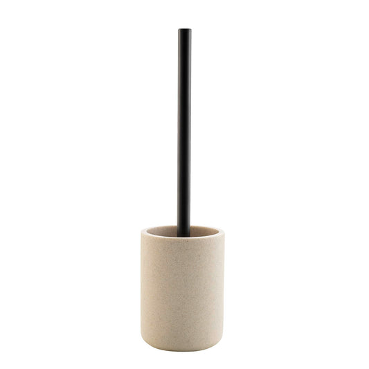 douceur d'int?rieur, Toilet Brush (Diameter 10 x 40 cm) Sand, Polyresin Granite