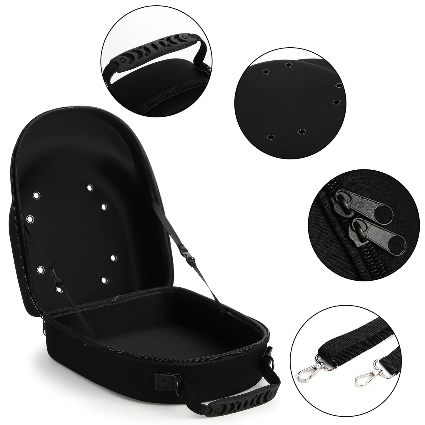 Peohud Hat Case for Baseball Caps, Cap Carrier Storage Bag, Hat Travel Case with Carrying Handle and Shoulder Strap