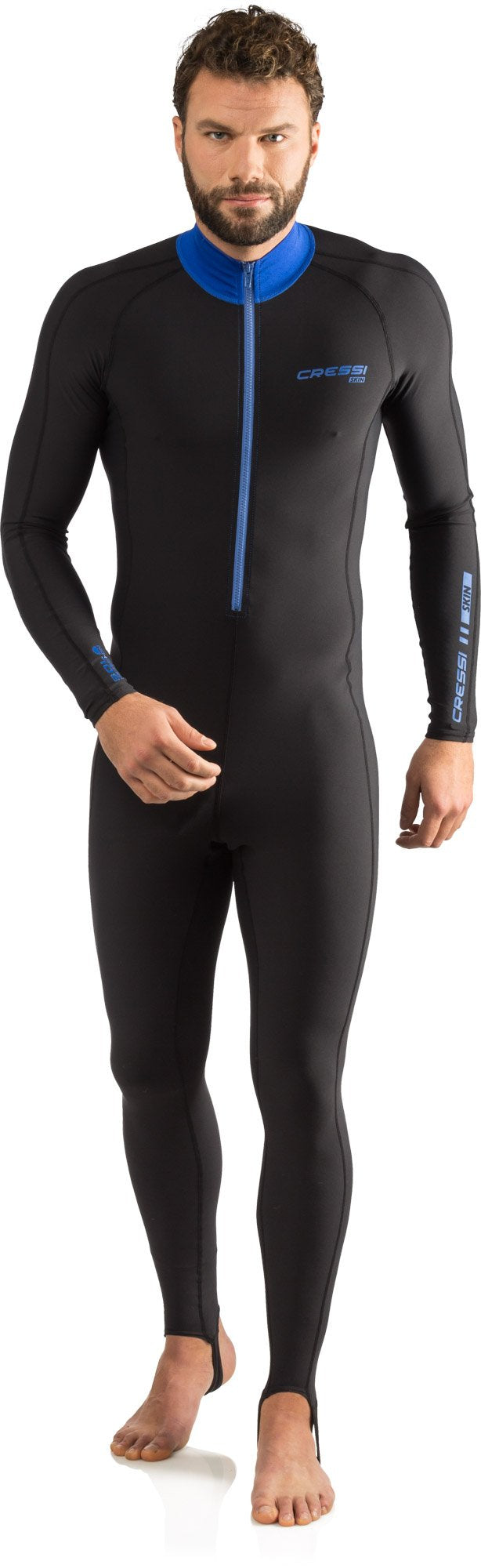 Cressi Men's 1mm One piece wetsuit Skin, Black Blue, XXL/6 UK