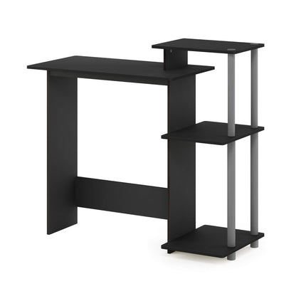 Furinno Efficient Home Laptop Notebook Computer Desk, Study Desk, Writing Desk, Black/Grey