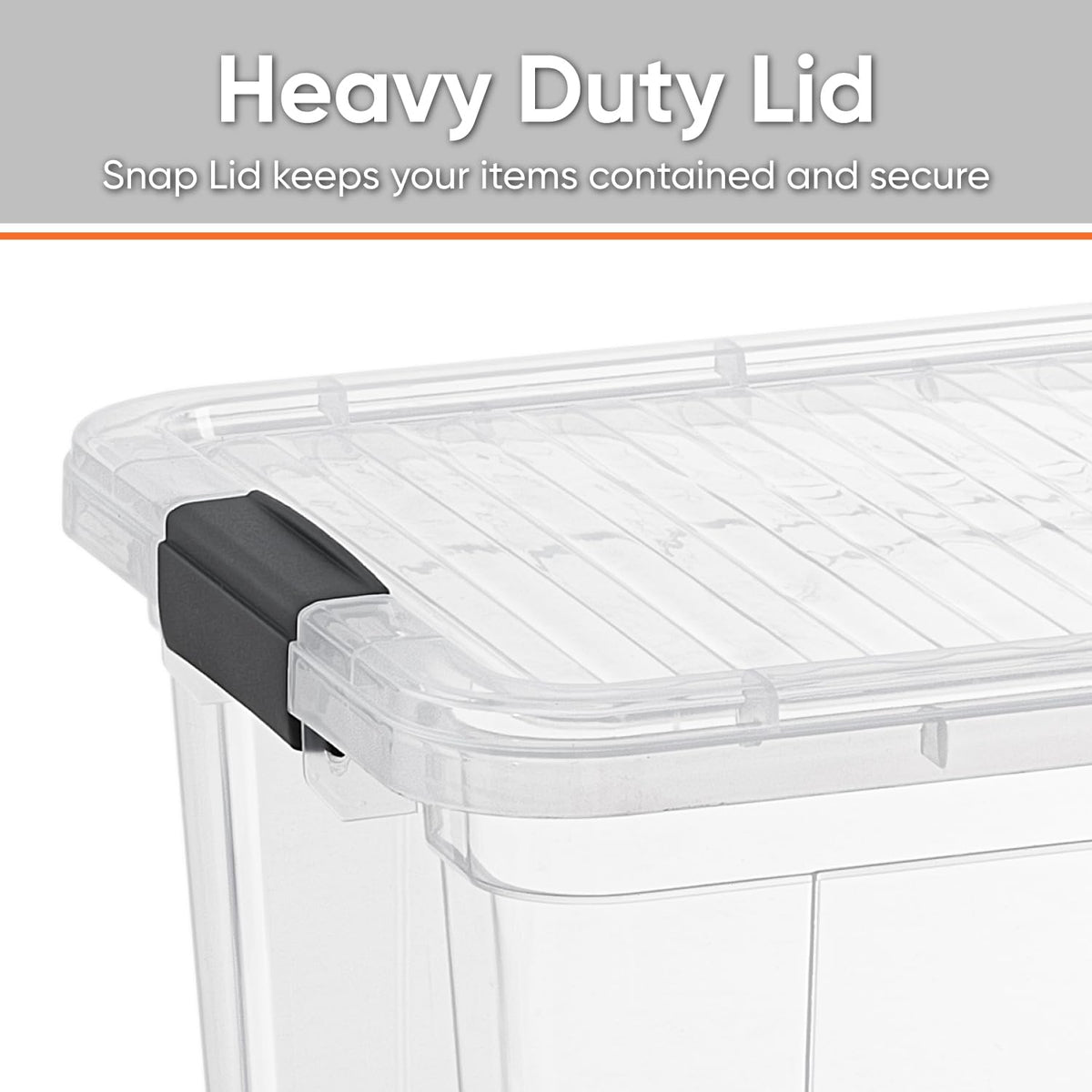 Superio Clear Storage Box with Lid, 20 Quart Plastic Container Bins for Organizing, Stackable Crates, BPA Free, Non Toxic, Odor Free