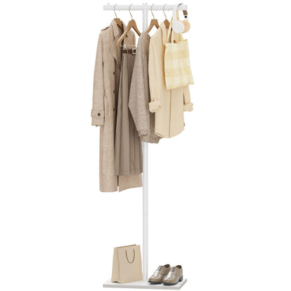 GUOHNHE T-shaped Coat Rack Freestanding, Metal Hanger, White, 175 cm High