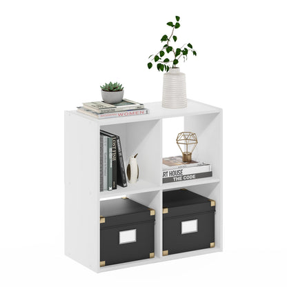 Furinno Pelli Cubic Storage Cabinet, 2x2, White
