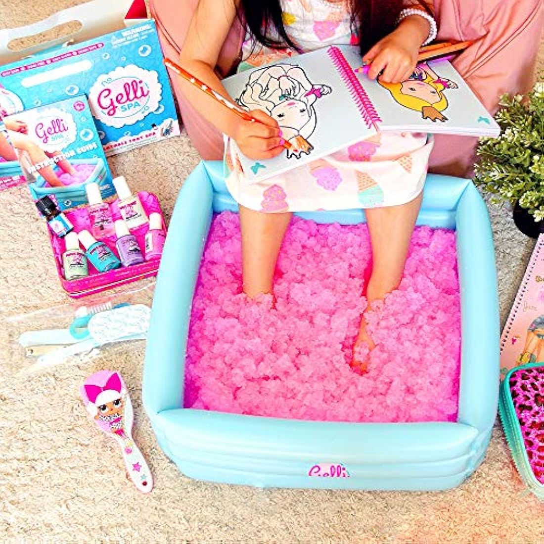 Zimpli Kids - Gelli Spa, 5 Use Pack, Children's Pamper Party Treat, Manicure and Pedicure Set for Teens or Tweens, Sensory Play Toy, Present,10.4 x 3.7 x 7.6 in