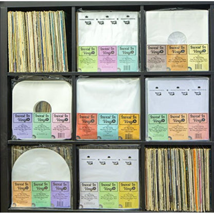 Invest In Vinyl 100 Clear Plastic Protective LP Outer Sleeves 3 Mil. Vinyl Record Sleeves Album Covers 12.75" x 12.5" Provide Your LP Collection with The Proper Protection