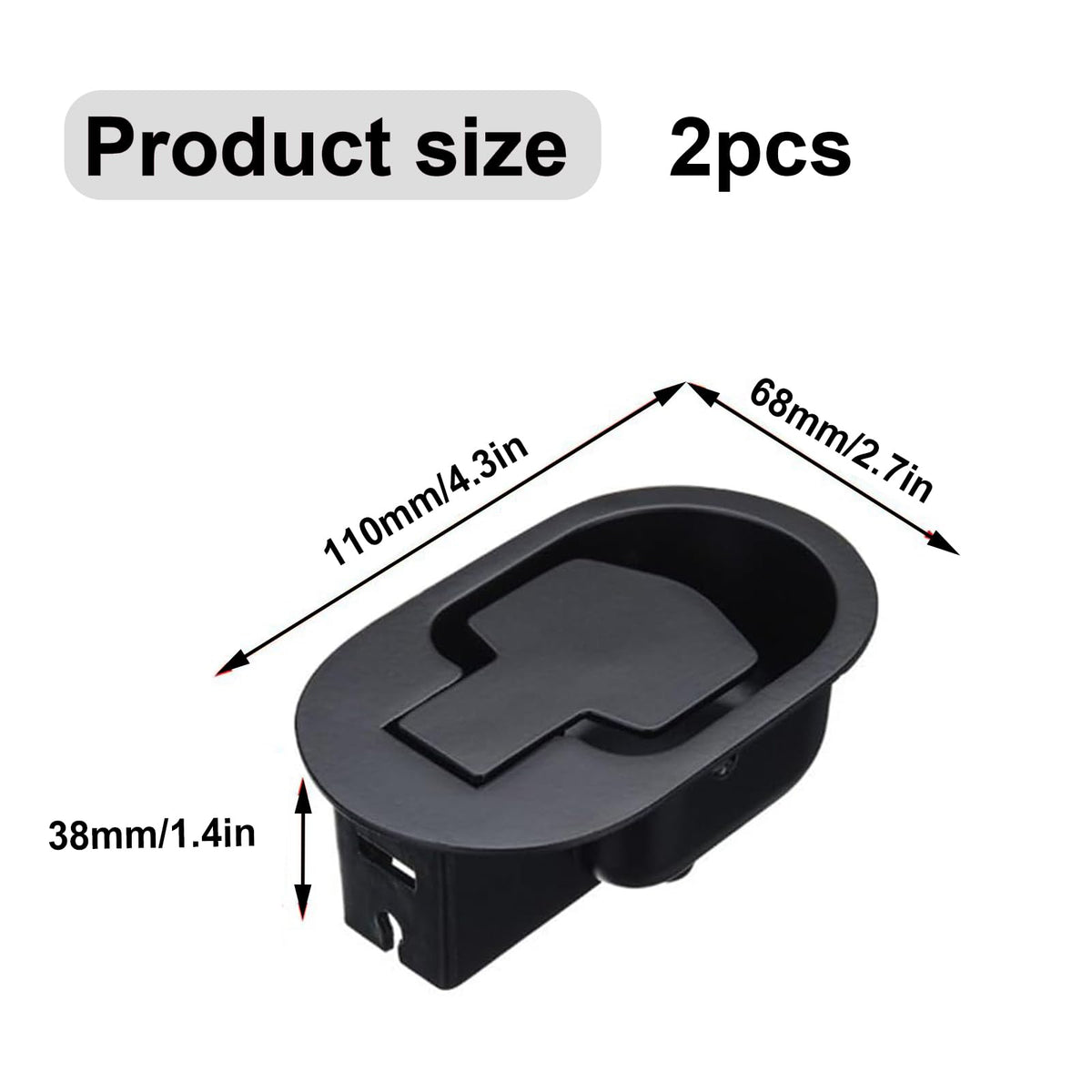 Buaak 2PCS Recliner Chair Parts, Aluminum Pull Recliner Handle, Universal Recliner Release Pull Handle Replacement Parts