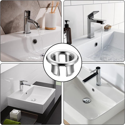 LICQIC Bathroom Sink Overflow Ring, Round Basin Overflow Trim