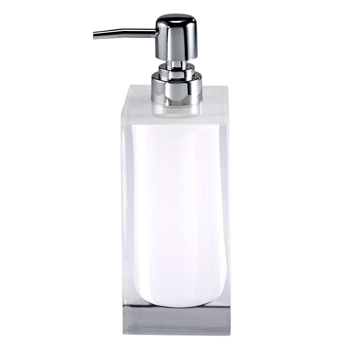 IZOD Resin Bathroom Essentials, White, Lotion Pump/Soap Dispenser