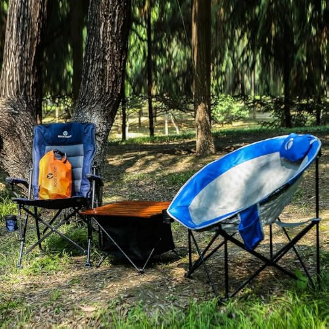 ROCK CLOUD Portable Camping Chair Folding Chairs Outdoor for Camp Hiking Backpacking Lawn Beach Sports, Blue (RC01508)