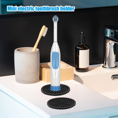 Electric Toothbrush Holder, 4 Pieces Compact Electric Toothbrush Holder, Silicone Toothbrush Holder for Children's Travel, Bathroom, 8 x 8 cm