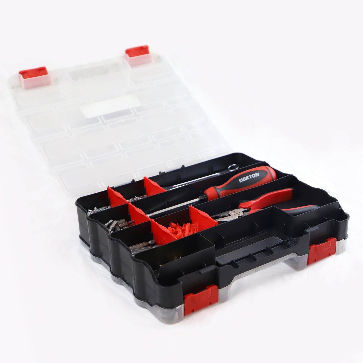 Dekton Jumbo Double Sided Organizer- Organizer Box With 32 Compartments| Removable Separators For Extra Space| Dimensions