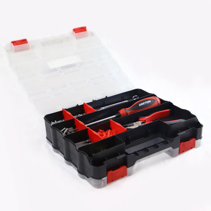 Dekton Jumbo Double Sided Organizer- Organizer Box With 32 Compartments| Removable Separators For Extra Space| Dimensions
