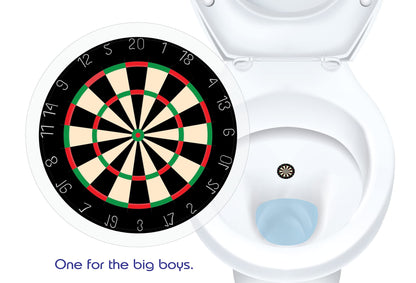 Toilet Target Stickers for Big Boys with Applicator Smoothing Tool for Easy Installation. Fun Toilet Target Aiming Stickers for Boys and Men